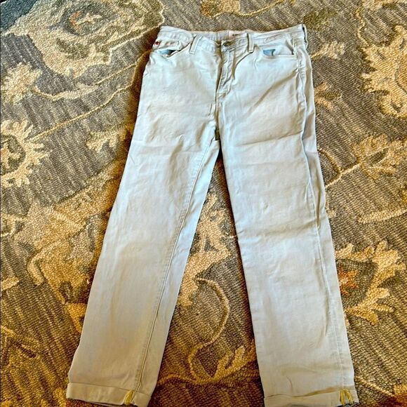 Hudson Blair Jeans Rolled Cuff Stretch Galaxy Light Blue Color Tan Stitch 29 - Picture 4 of 14